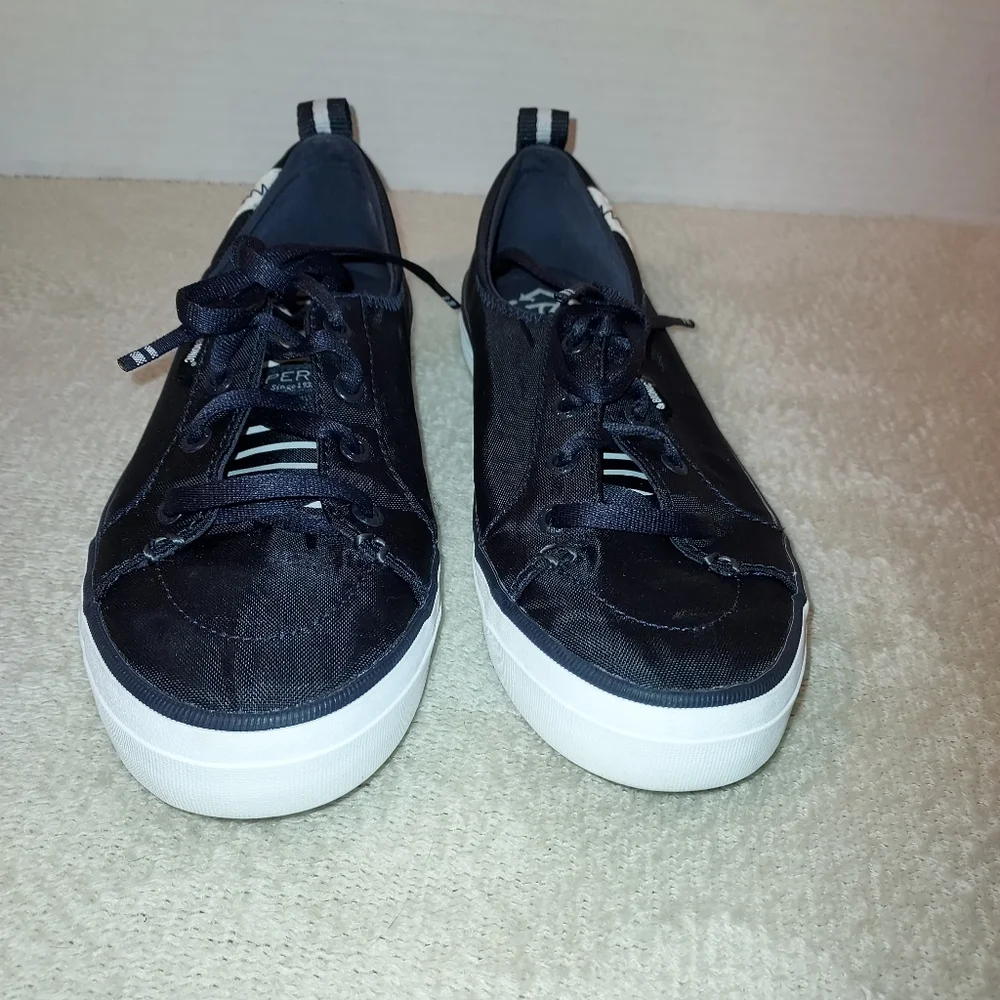 Sperry Top-Sider Women's Crest Vibe Bionic Black Sneakers  size 7.5